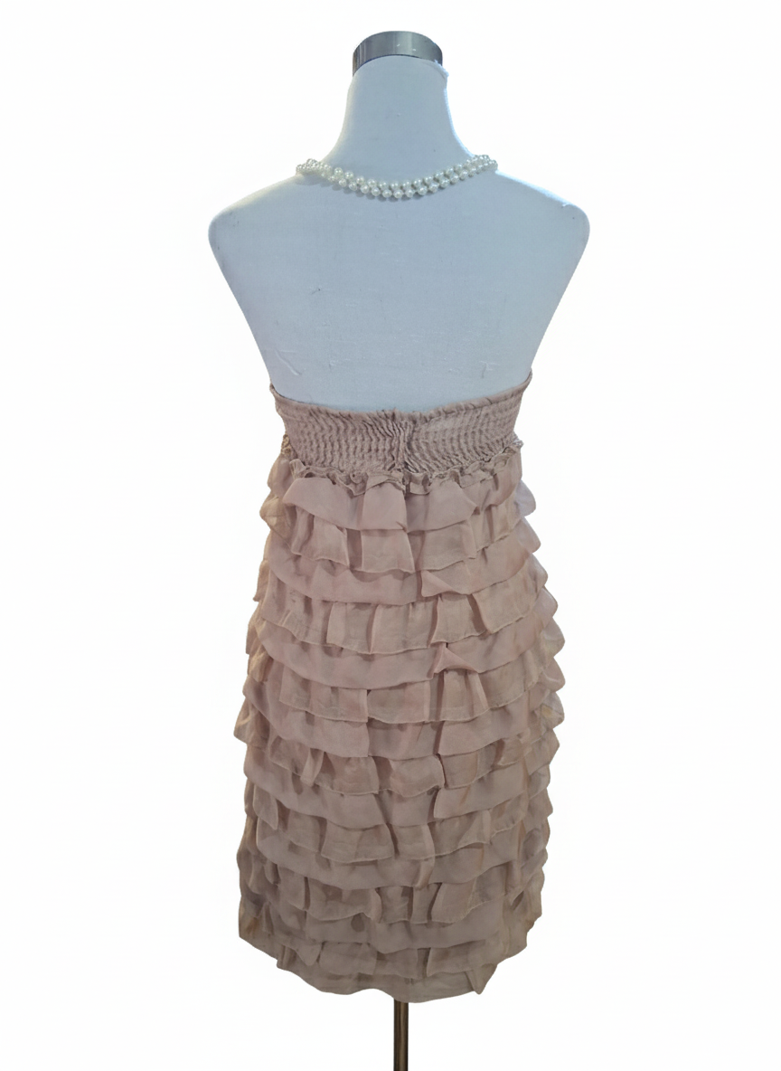 Vestido de Cóctel con Volantes en Cascada y Flor 3D - Imagen 4