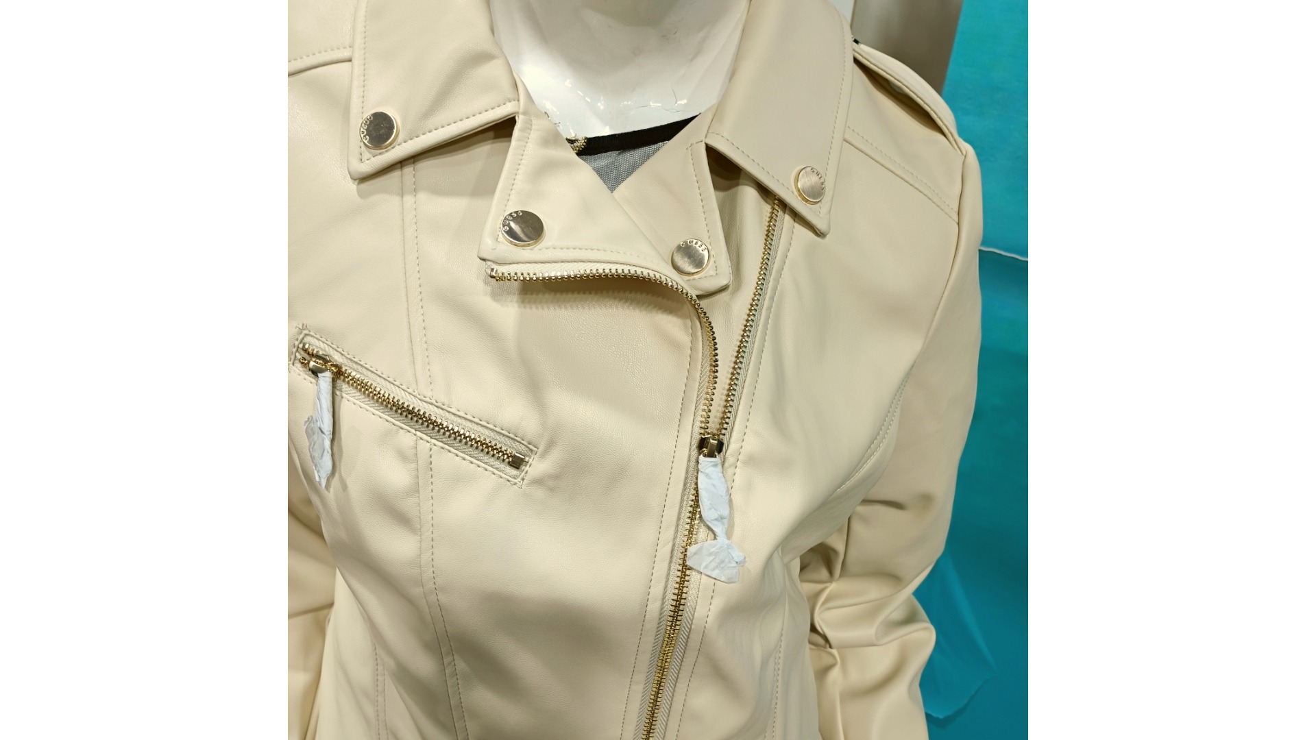 Jacket Guess Rachel Moto Pearl Oyster